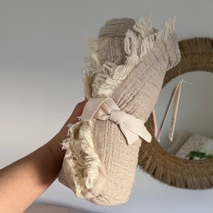 NWT Baby Cream Throw Blanket